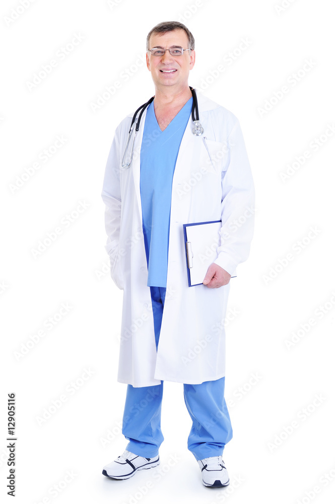 full-length portrait of successful smiling male doctor full-length portrait of successful smiling male doctor