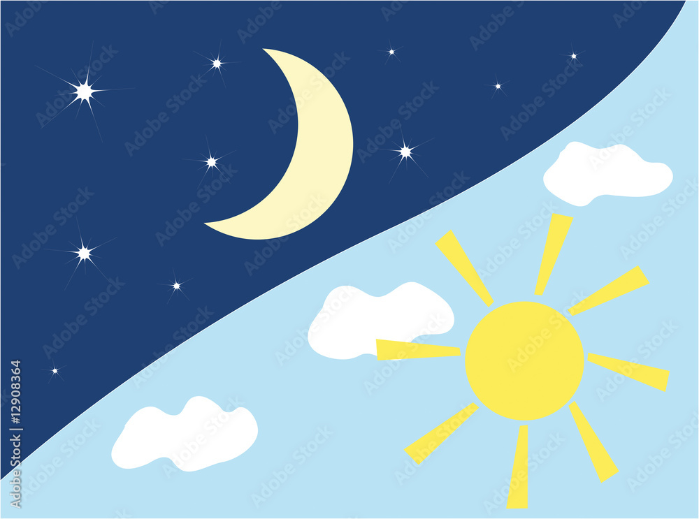 Fototapeta premium Day and night