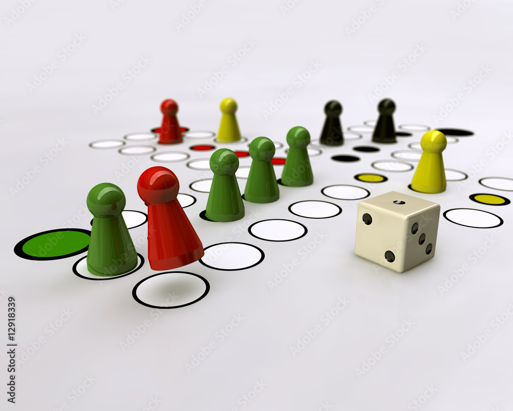 Mensch ärger dich nicht Stock-Illustration | Adobe Stock