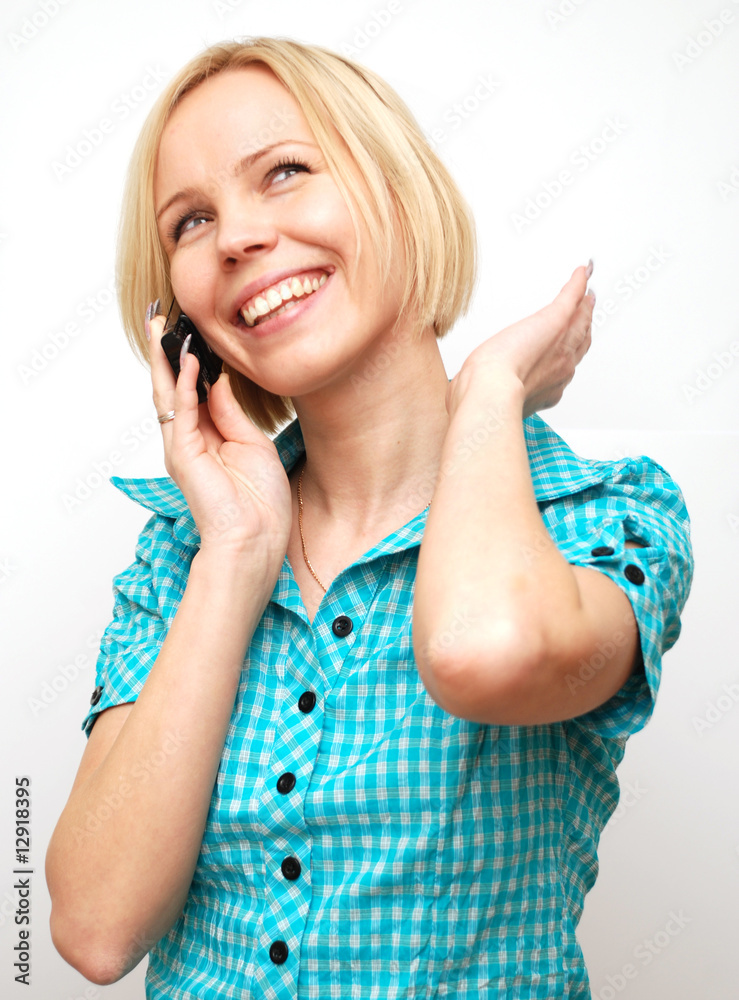 Fototapeta premium conversation on a mobile phone