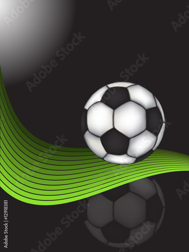 soccer ball over black vector