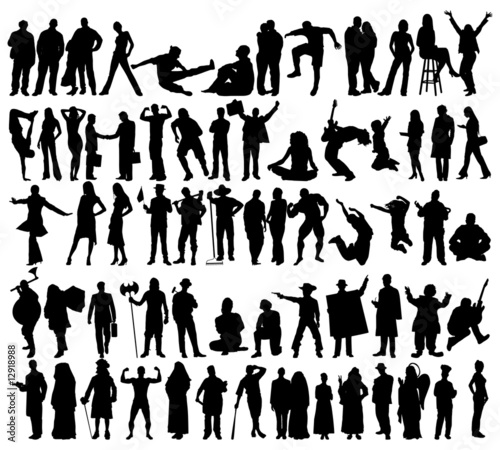 Silhouettes of people