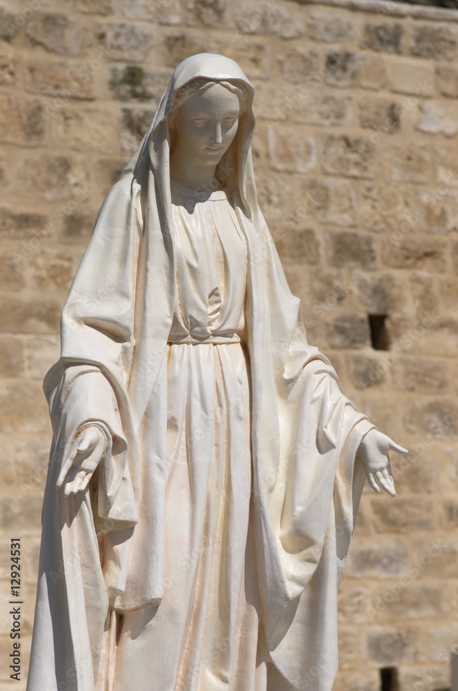 Fototapeta premium marble statue of Virgin Mary in Nazareth, Israel
