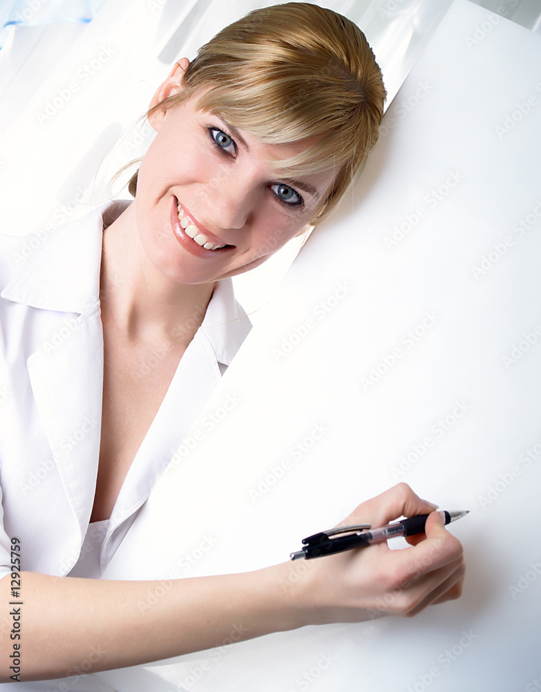 Portrait of the young beautiful businesswoman Portrait of the young beautiful businesswoman