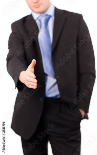 Businessman offering a handshake