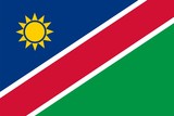 Flag of Namibia. Illustration over white background
