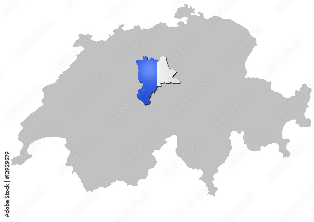 Kanton Luzern auf Schweiz