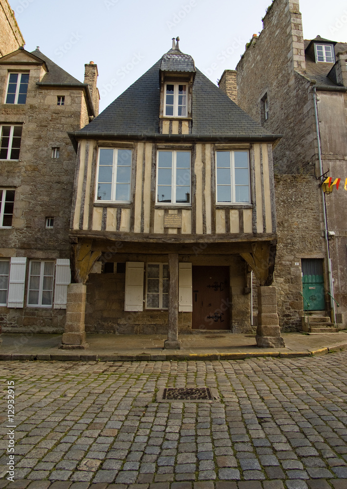 Medieval house in the French town of Dinan