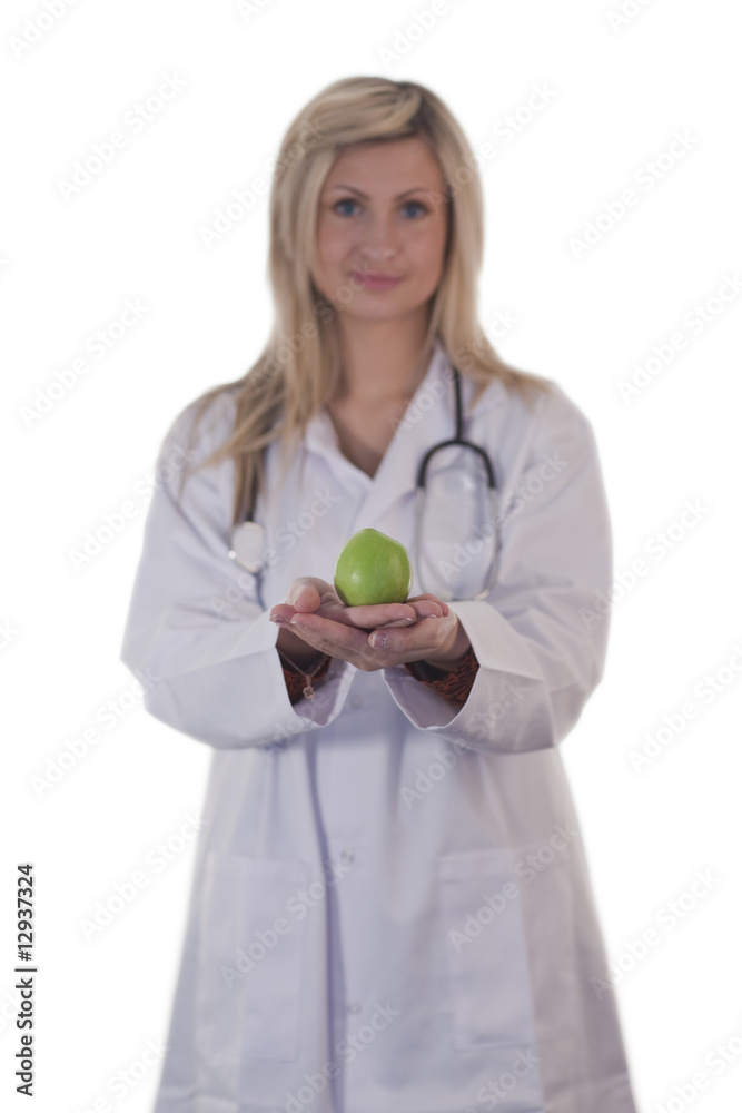Doctor with an apple Doctor with an apple