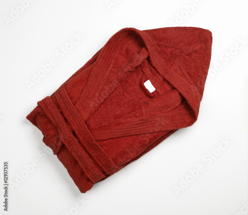 Red bathrobe