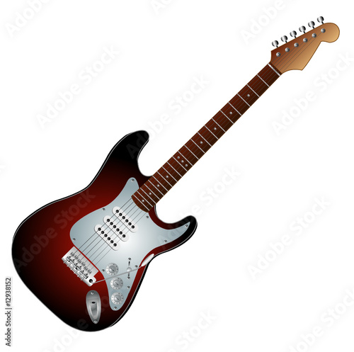 red electric guitar