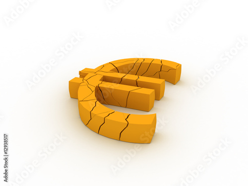 Cracked euro sign
