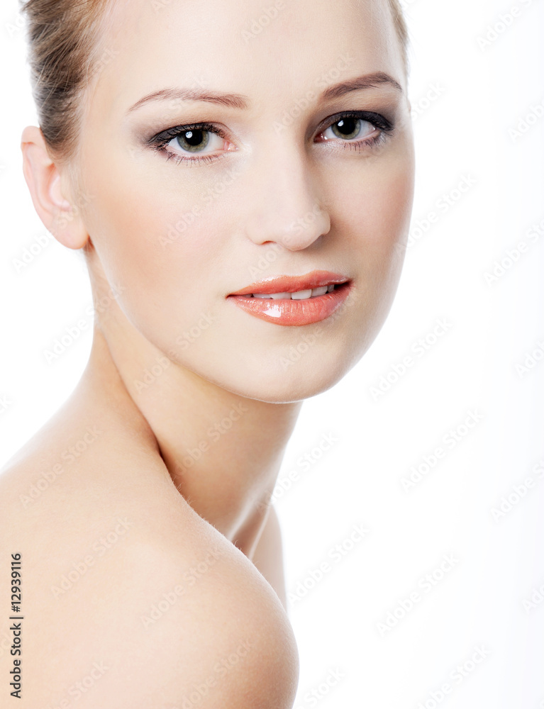 female face with healthy complexion female face with healthy complexion