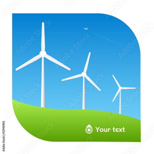 vector windmill illustration