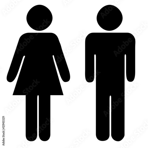 WC Toilette Mann & Frau