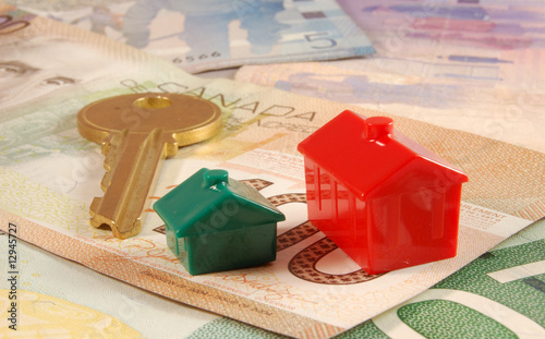 Key / Houses on Canadian Dollar photo