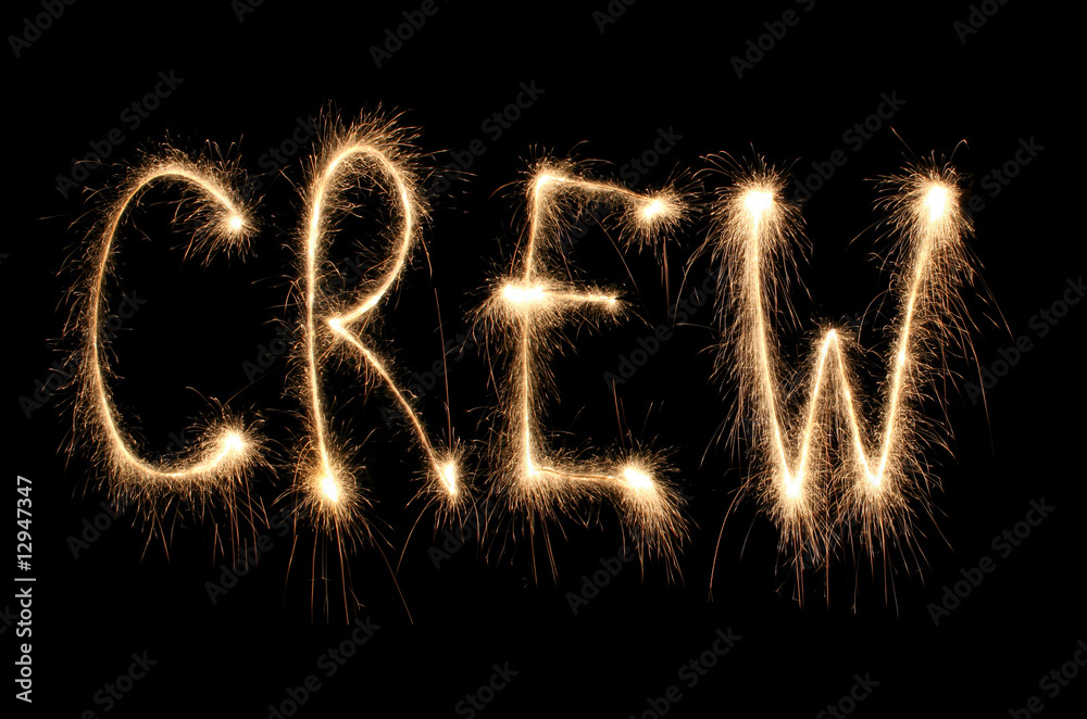 Word crew written sparkler. Word crew written sparkler.
