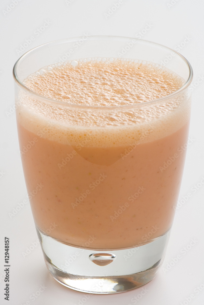 delicious refreshing strawberry orange banana milkshake natural
