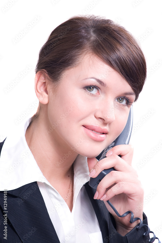 Portrait of young beautiful woman in office environment Portrait of young beautiful woman in office environment