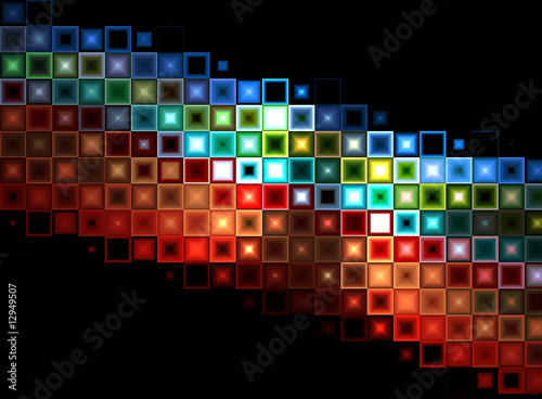 Rainbow square tiles