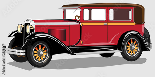 ancient car of the beginning of 20 centuries