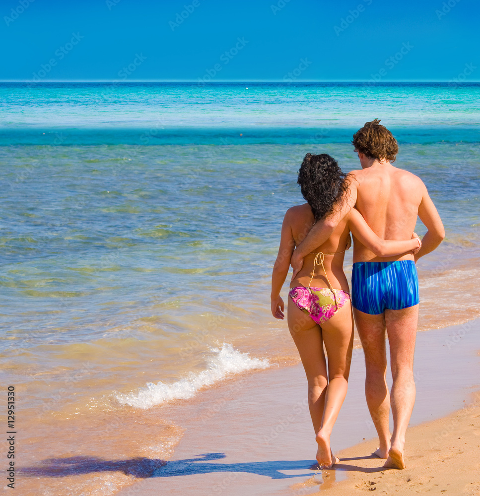 Loving couple by a sea Loving couple by a sea