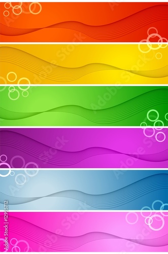 Wave and Bubbles Banners