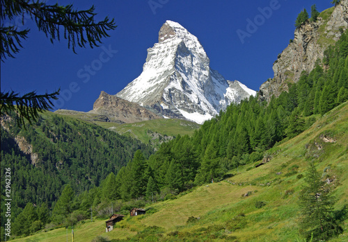 Obraz na płótnie Die Postkarte von Zermatt w salonie