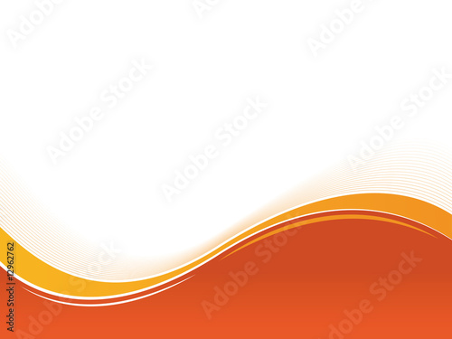 orange background with waves