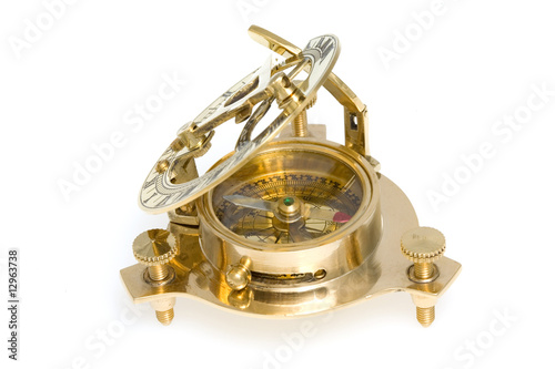 Antique compass with sundial.