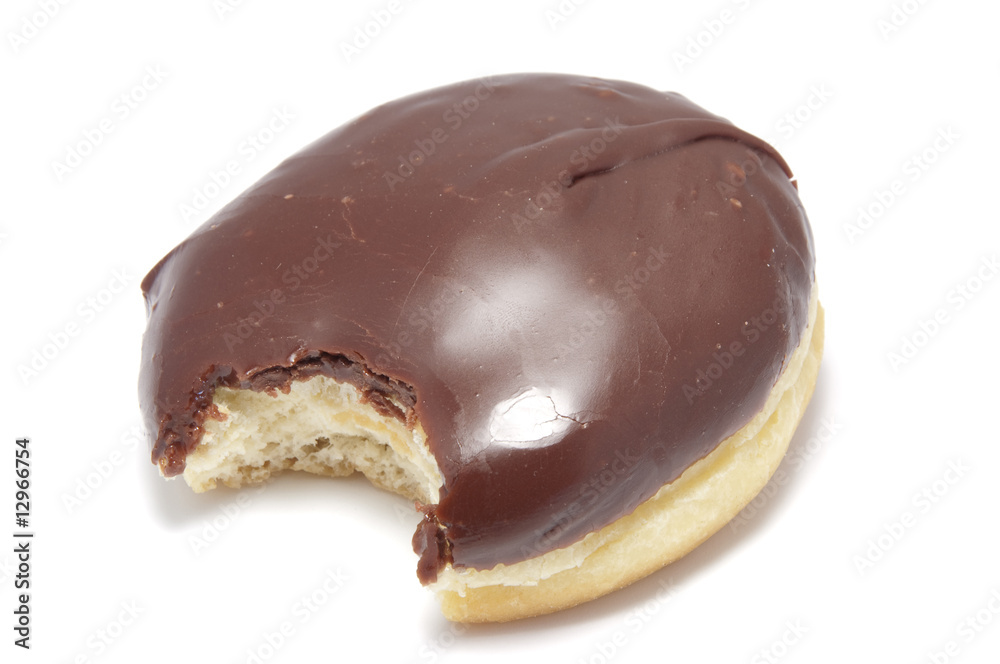 Bitten donut isolated on white Bitten donut isolated on white