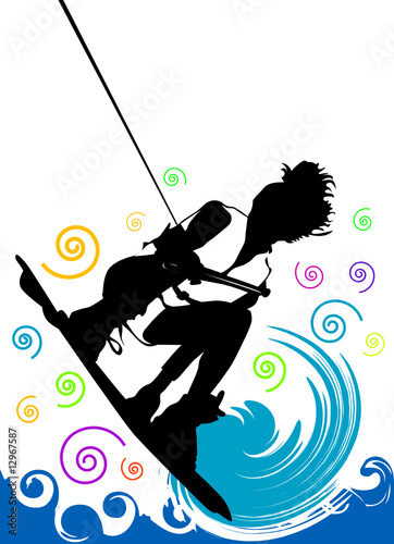 wakeboarding vector