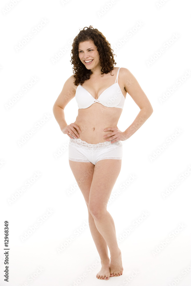 Obraz premium Portrait Of Woman In Her Underwear