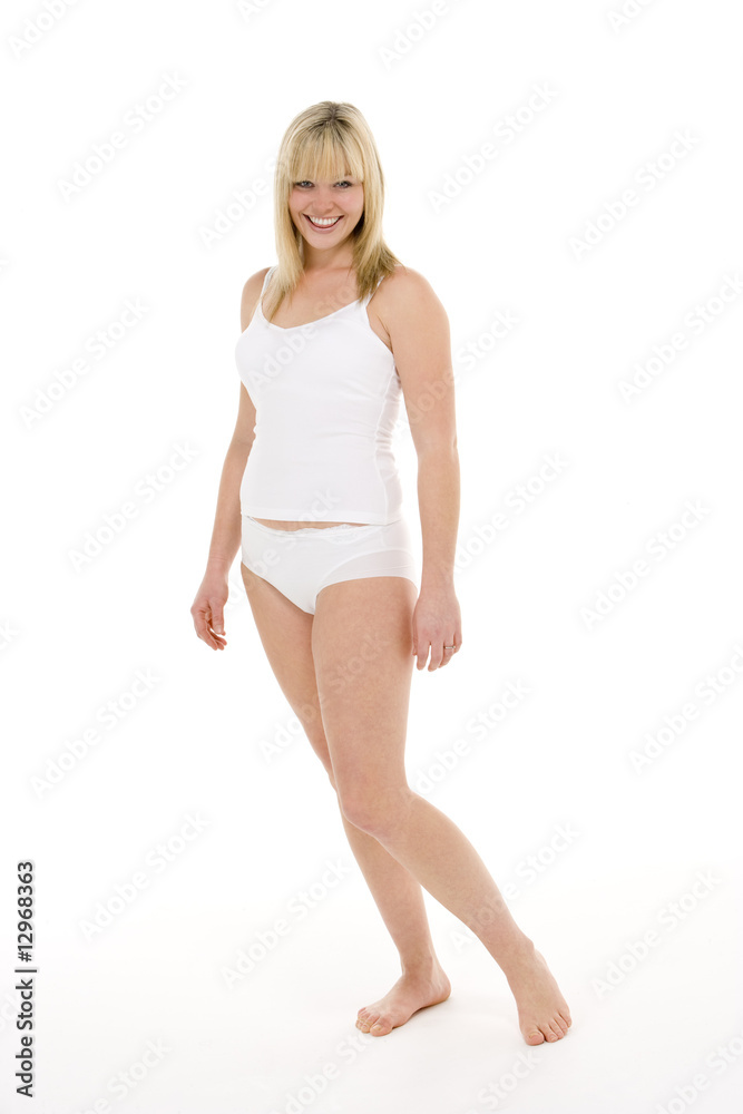 Fototapeta premium Portrait Of Woman In Her Underwear