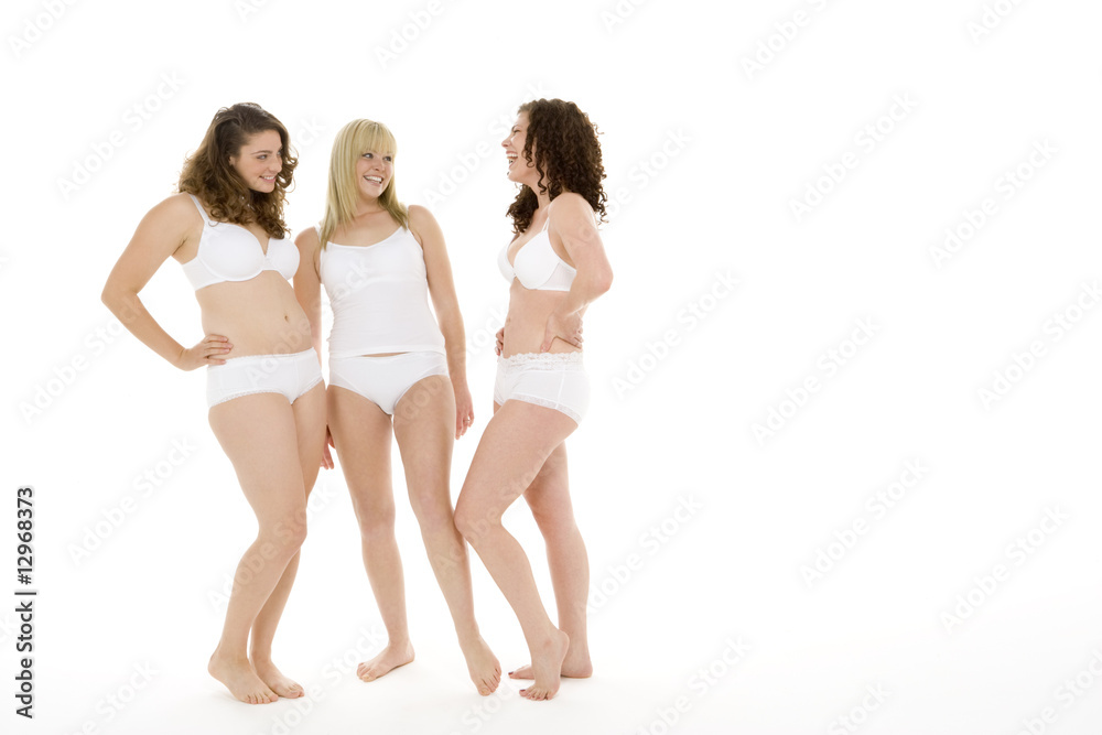 Portrait Of Women In Their Underwear Stock Photo