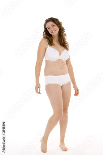 Portrait Of Woman In Her Underwear