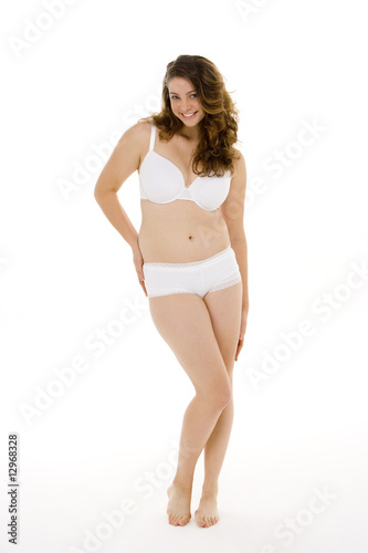 Portrait Of Woman In Her Underwear