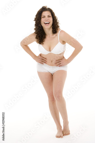 Portrait Of Woman In Her Underwear