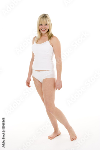 Portrait Of Woman In Her Underwear