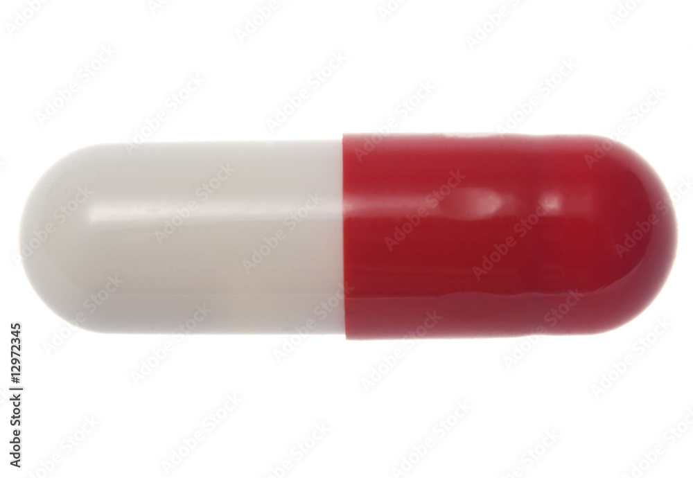 Red and White Capsule Horizontal Red and White Capsule Horizontal
