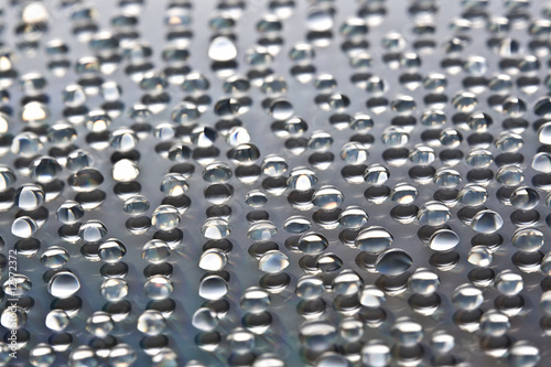 Water droplets with reflections.