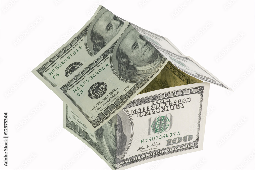 house of money isolated on white house of money isolated on white
