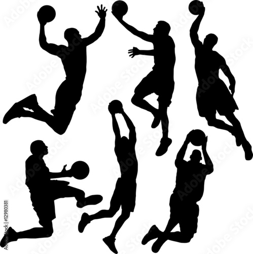 basket, jump, vector