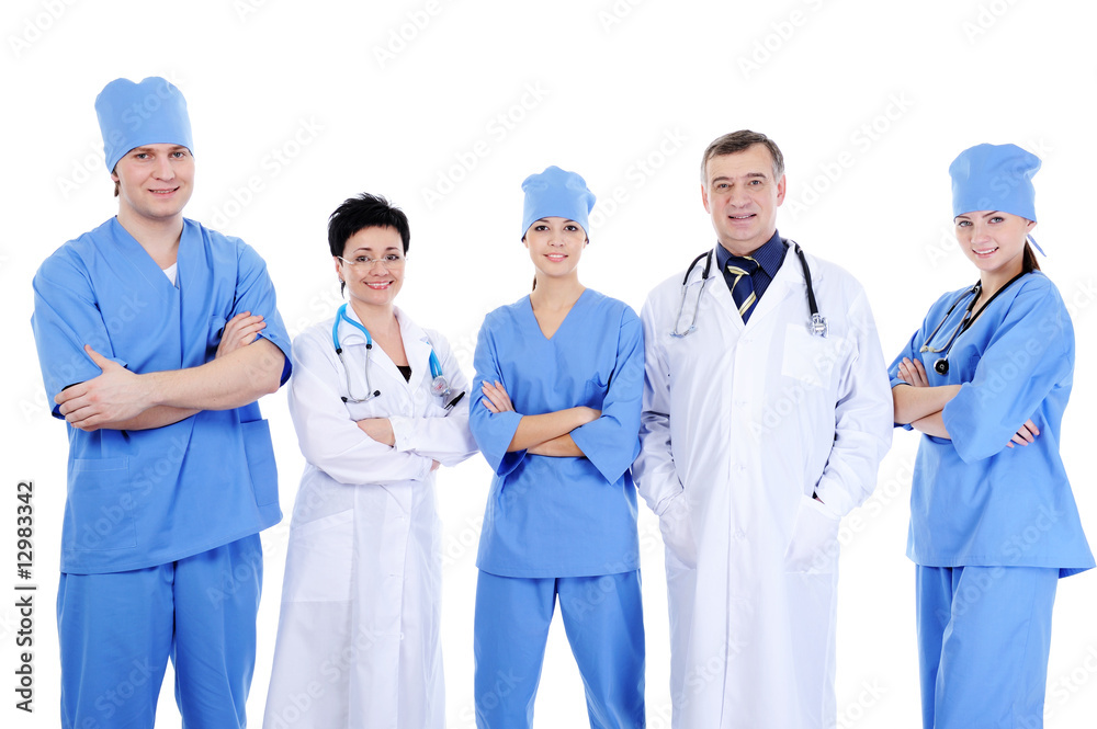 large group of laughing successful doctors large group of laughing successful doctors