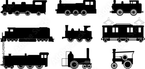 train vector illustrations