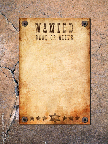vintage wanted poster