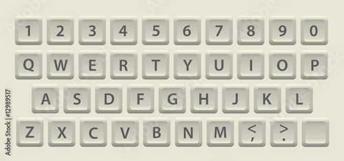 QWERTY Keyboard Keys - Vector Format