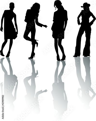 silhouette fashion girls