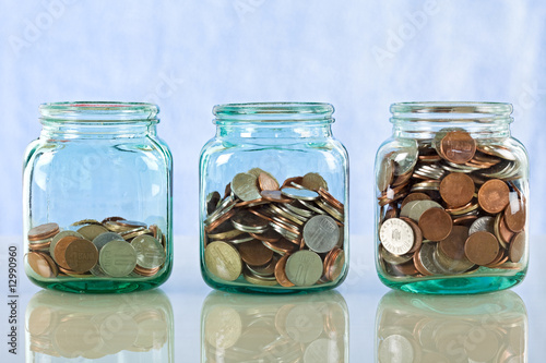Saving money in old jars
