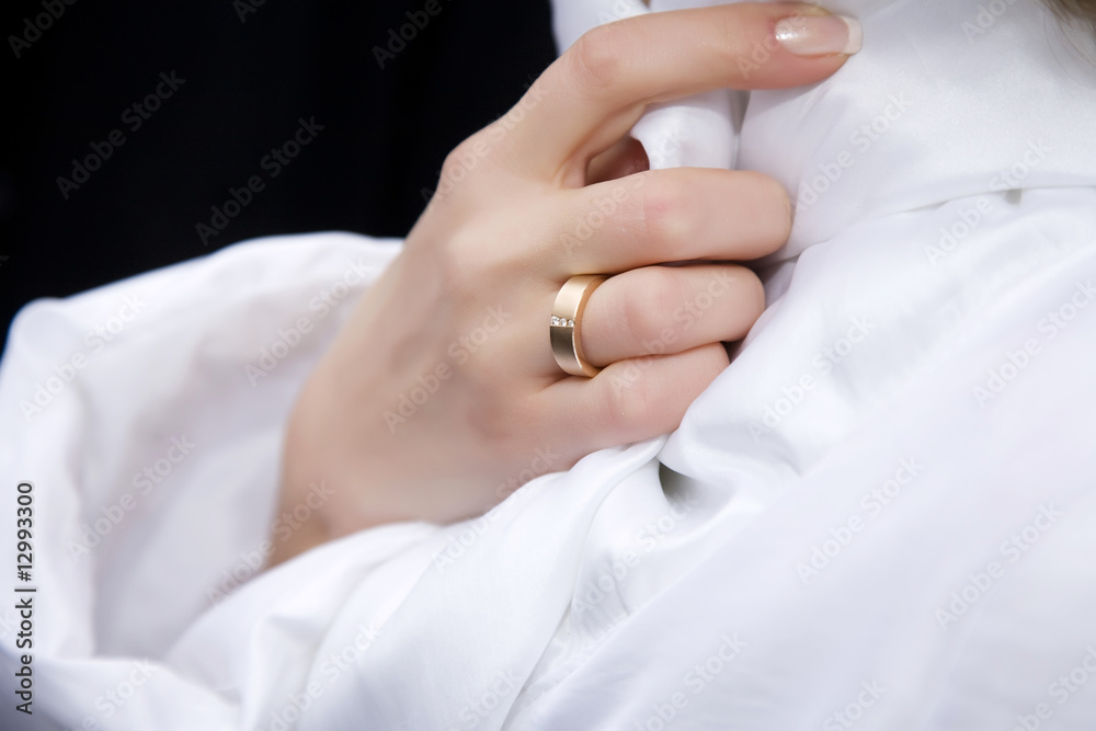 Fototapeta premium bride. hanr. ring